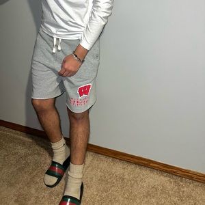 Vintage 90s Wisconsin Badgers Grey Cotton Shorts